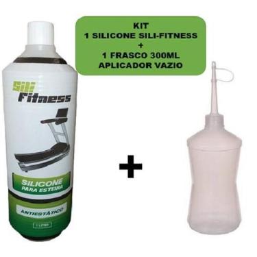 Imagem de Silicone Lubrificante Esteiras Sili-Fitness 1 Litro + Frasco