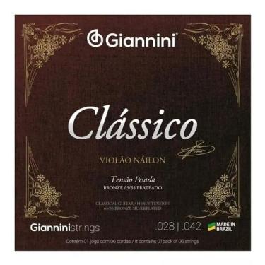 Imagem de Encordoamento giannini violão nylon genwpa 65/35 prateado