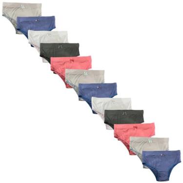 Imagem de Kit 12 Calcinha Senhora Calçola Fristyle Microfibra Feminino Adulto, G