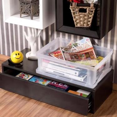 Imagem de Caixa Organizadora Decorativa 13,5L + 30L Com Trava Cristal - Ordene