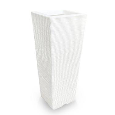 Imagem de Vaso De Planta Quadrado Grande Polietileno 90X40 Cm Branco - Foster Pl
