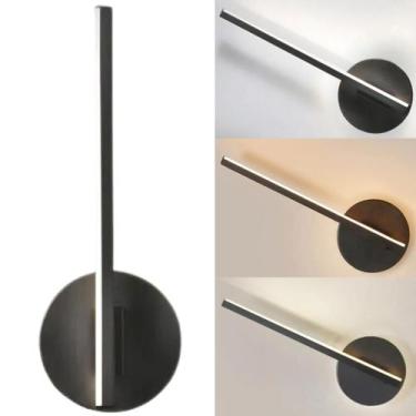 Imagem de Luminária Arandela 30,5cm Barra LED 3 Cores Parede Gimpo KJBD-148-PRET