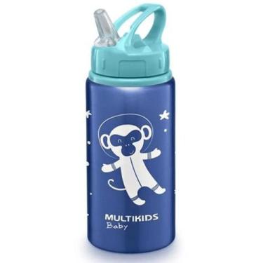 Imagem de Copo Infantil Canudo Retrátil Refresh 500ml Azul Multikids - Multilase