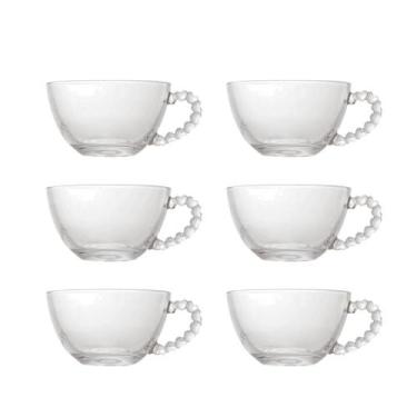 Imagem de Jogo 6 Xicaras Café 80ml Cristal Coração - Lyor