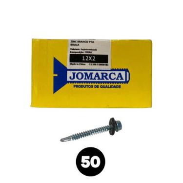 Imagem de Kit 50x Parafuso Telha Auto Brocante Sextavado 12 X 2mm 1/2 - Jomarca