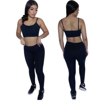 Imagem de Kit Conjunto Premium Poliamida 2 peças  (Top + Calça) Fitness - JINKIN