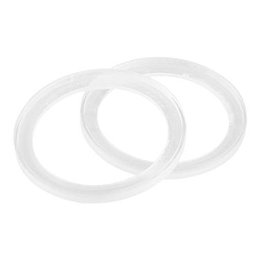 Imagem de X AUTOHAUX Par de 3 polegadas de carro branco transparente espaçador de alto-falante anel de montagem placa espaçadora de acrílico 77 mm ID