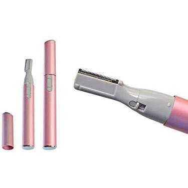 Imagem de Mini Depilador Elétrico Feminino sobrancelhas e nariz CANETA ROSA - MK