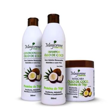 Imagem de Kit Óleo De Coco Ideal Para Cabelos Ressecados Maycrene