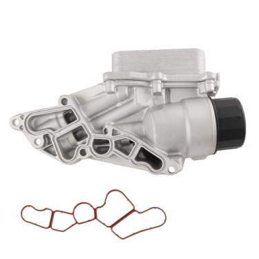 Imagem de RALBDX Carcaça do filtro de óleo do motor com conjunto de refrigerador compatível com Mercedes Benz W203 C230 C E G ML S SLK-Class substitui # 2721800510