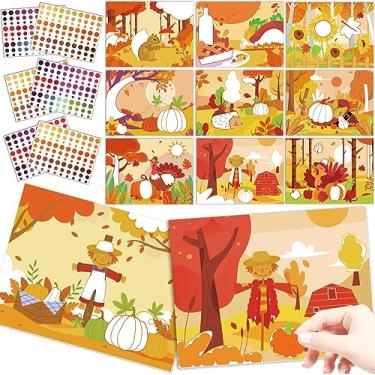 Imagem de Dot It Sticker Art Kit- Fall Arts and Crafts Autumn coloring Art Activity No Mess Sticker for Kids Toddlers, Dot Markers Stickers Books DIY Boys and Girls Birthday Gifts for Ages 3 to 7,10 Styles
