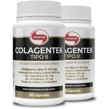 Imagem de Kit 2 Colagentek Vitafor Tipo II 60 cápsulas 790mg-Unissex