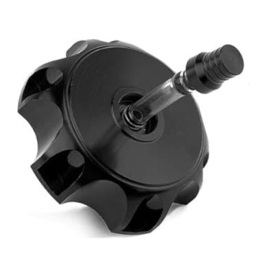 Imagem de Boné de tanque de combustível Eriding Bike Gas de liga de alumínio hexagonal com válvula de ar para 50cc 70cc 90cc 110cc (preto)