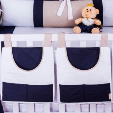 Imagem de Porta Fraldas Versailles Marinho 2 Peças - Giz de Cor