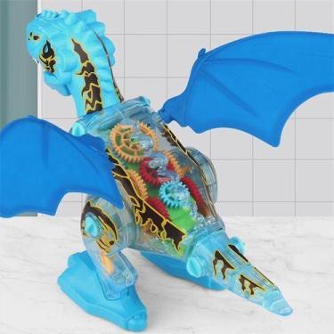 Imagem de Brinquedo Dinossauro Rex Colorido Engrenagens Com Luz E Som e muito di