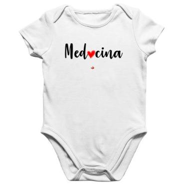 Imagem de Body Bebê Algodão Medicina por amor - Foca na Moda, Branco, G