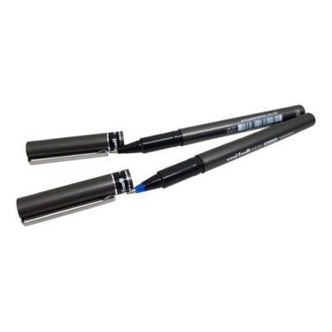 Imagem de Kit 4 Rolleball UB-155 Micro Deluxe 2 Preta/Azul - 0.5mm Uni - Uni-Bal