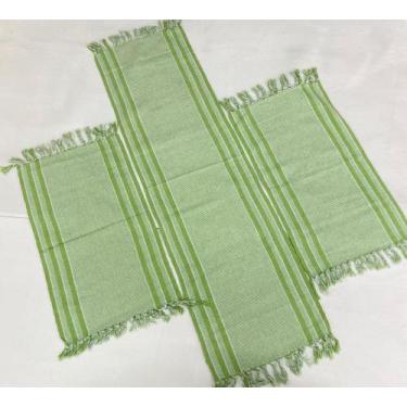 Imagem de Kit Passadeira Tear para Cozinha 03 Peças - MFF Enxovais, Verde Claro