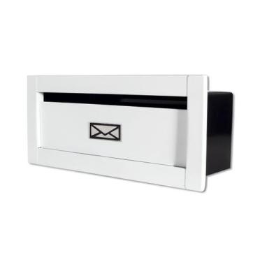 Imagem de Caixa Correio techinox carta Luxo linear branca fosca 30 cm profundida