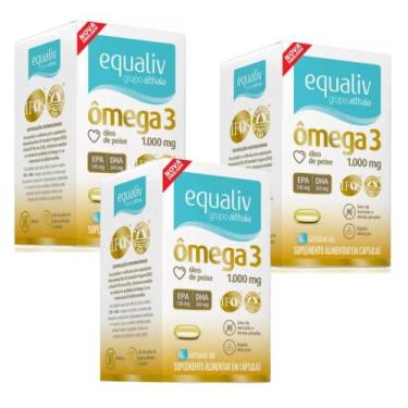 Imagem de Kit C3 Suplemento Ômega 3 1.000mg DHA 360mg C180 - Equaliv - Equaliv P
