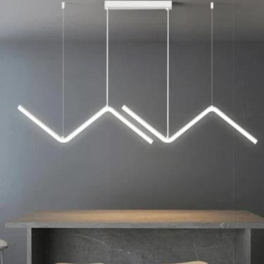 Imagem de Lustre Pendente Moderno Luminária Minimalista Led 3 Em 1 - LM, Branco