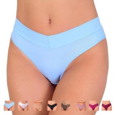 Imagem de Kit 5 Calcinhas Fio Duplo Tamires Microfibra Lingerie Feminina  - Esti