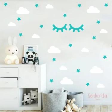 Imagem de Adesivo Decoração De Quarto Menina E Menino Kit Estrelas - pinkie