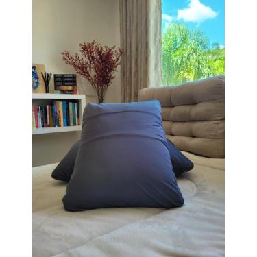 Imagem de Fronha Avulsa Cinza Lisa Envelope Malha Travesseiro 70x50cm - Belcapas