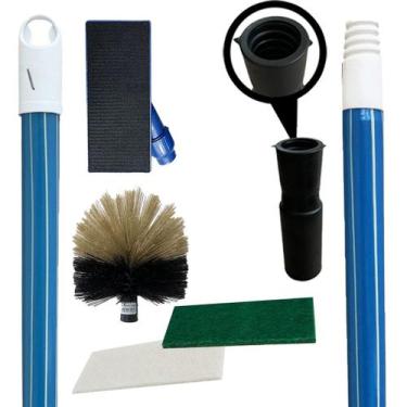 Imagem de Kit SUPORTE LT Limpa Tudo Com tiras autocolantes + Vassoura Limpa Teto