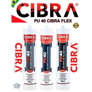 Imagem de Pu 40 Cola Selante De Poliuretano Cibra Flex 400g Branco/Cinza/Preto, 