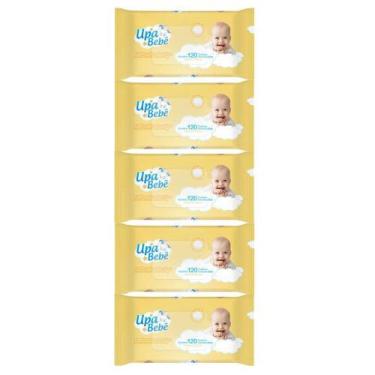 Imagem de Kit 5x120 Toalhas Umedecidas Upa Bebê (600 Toalhinhas) - UPA BEBE