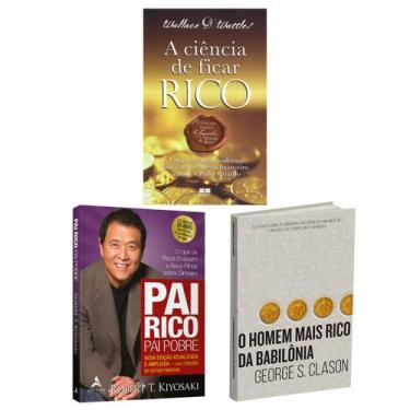 Imagem de Kit 3livros, Pai Rico, Pai Pobre + A Ciência de Ficar Rico + O Homem M