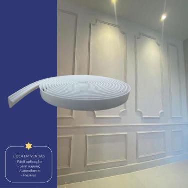 Imagem de Boiserie Moldura Roda Meio Eva Autoadesivo e Flexível Sirius 4cm x 1,5