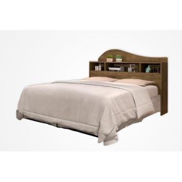 Imagem de Cabeceira para Box de 1.60m casal IRLA Modelo Retrô com Nichos Porta O