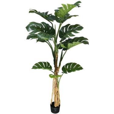 Imagem de Planta Costela de Adão Artificial P/Vaso Permanente Realista Decor - L
