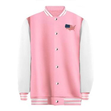 Imagem de Jaqueta Colegial Moletom Masculina Feminina Eua Sem Bolso - Calttony, 