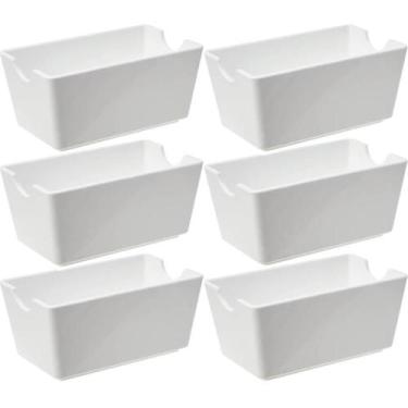 Imagem de Kit 6 Suportes para Sachês Molhos 11x6,5x5,1cm Branco Organizador Uno 