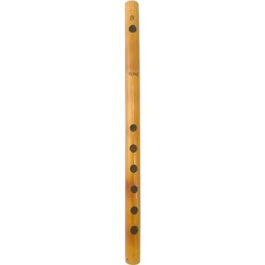 Imagem de Bansuri de bambu de 35,5 cm para iniciantes Flauta B Escala de melodia 7 furos Fipple Sopro Madeira Clarinete Quena Instrumento Musical Flauta Krishna