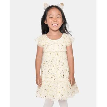 Imagem de The Children's Place Vestidos elegantes sem mangas para bebês meninas e crianças pequenas, Malha estrelada, 6-9 Meses