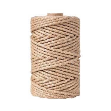 Imagem de FLANGPOUR corda de sisal natural flangpour para substituir e reparar torre de árvore de arranhador de gato, corda de sisal de 1/4 polegada (6 mm) de diâmetro e 164 pés para substituição e re