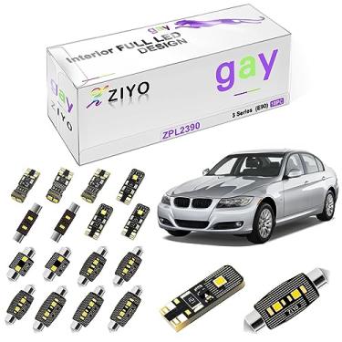 Imagem de ZIYO Kit de luz interior LED de substituição para BMW E90 E91 E92 E93 Série 3 2005-2013, 6000K Xenon Branco LED Dome Lâmpadas de Atualização Livre de Erros (BMW E90 Sedan (18 lâmpadas))