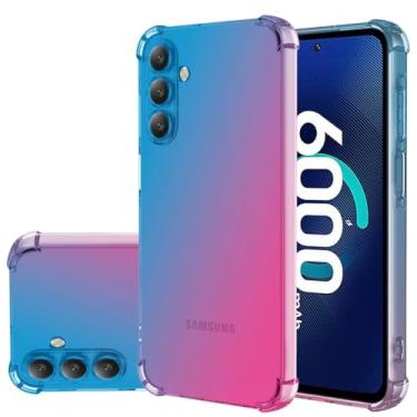 Imagem de Gufuwo Capa para Galaxy M35, capa fofa para Samsung M35 5G SM-M356B, capa protetora à prova de choque para Samsung Galaxy M35 5G azul/rosa