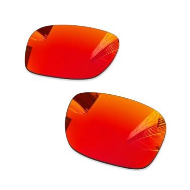 Imagem de Combine8 Lentes de reposição Ploarized para óculos de sol Oakley Turbine OO9263 - Vermelho fogo