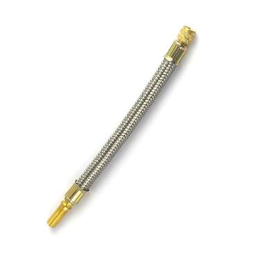 Imagem de DBEIXIWEI Extensor de pneu trançado extensor de haste de válvula, 7"/180 mm extensão de haste de válvula de pneu para caminhões, campistas, reboques