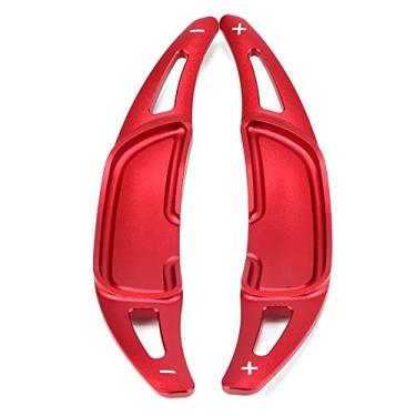 Imagem de ontto for Mercedes-Benz AMG A45 CLA45 GLC63 Shift Paddle Extended Car Inerior Sterring Wheel Shifters DSG Extensions Cover Trim red