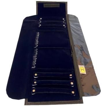 Imagem de Mostruário Pano Estojo Grande Joia Semijóias Bijus Especial (Azul Marinho) (Azul Marinho)