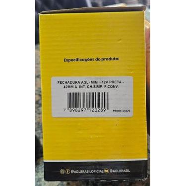 Imagem de Fechadura agl mini 12 v preta 42 m a int ch simp f conv
