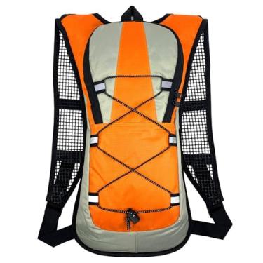 Imagem de Mochila de Hidratação 2L Impermeável J'PRIB com Bolsa de Água com Refil para Corrida, Bike e Trilhas (LARANJA)