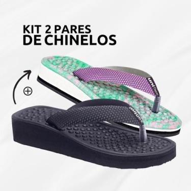 Imagem de Kit 2 Pares Chinelos Ortopédicos Massageador Para Esporão - UNIFLEX, 3