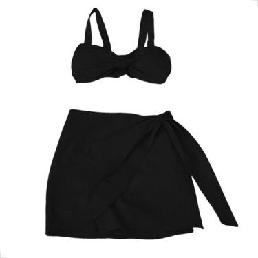 Imagem de Conjunto Top e Saia Linho com Faixa Transpassada Moda Elegante - Lunii